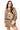 Tan, Brown & Black Leopard Mock Neck Dress