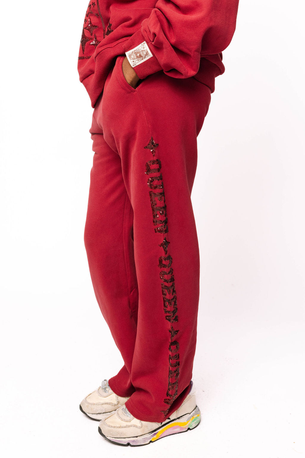 Maroon QOS Logo Sweatpant