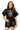 Sample Black Ruffle Elephant Patch Cotton Romper