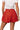 Sample Red & Black Polka Dot Pleated Short