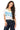 Sample Light Blue & Yellow 'Queen Team' V Neck Tee