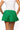 Sample Green Alligator Print Pleated Short