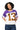 Sample Purple, Orange & White Leopard '13' Oversized Jersey Tee
