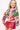 Kids Rainbow Colorblock Piece Of Pie Button Up Sweater