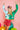 Kids Red Ribbed Metallic Swing Short