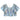 Blue Holographic Flutter Top