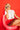 White & Red Feather Bottom Tee Dress